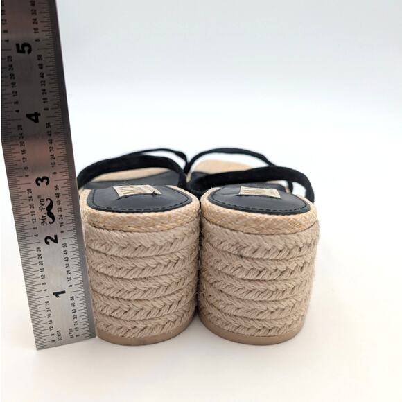 MIA Isabeli Espadrille Slide Sandal Women's Black/Beige Size US7.5 EU38 - Picture 5 of 12